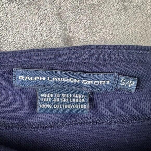 Ralph Lauren Sport Dress Small Blue Long Sleeve Drawstring Tie Waist - Picture 2 of 9